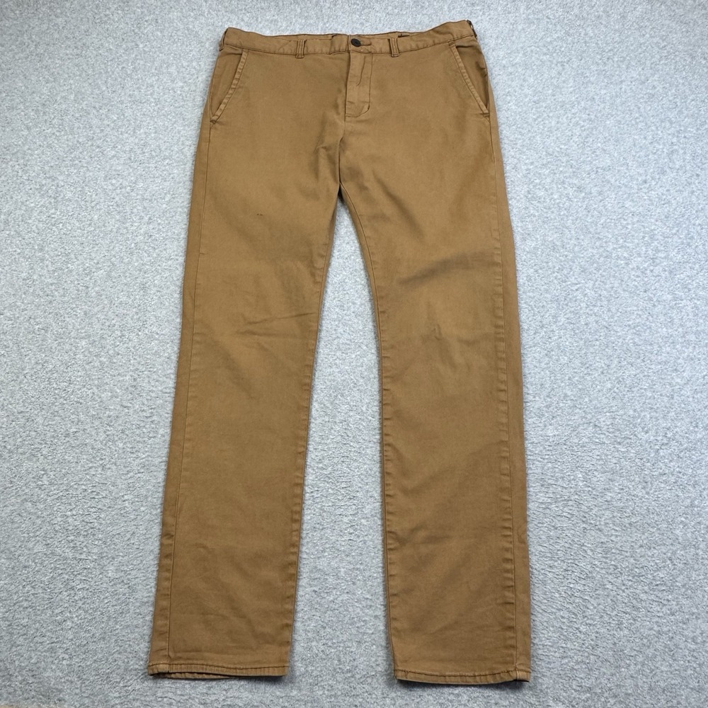 Pacsun Skinny Chino Pants Mens 34x32 (36x31) Brown Cotton‎ Stretch School Career